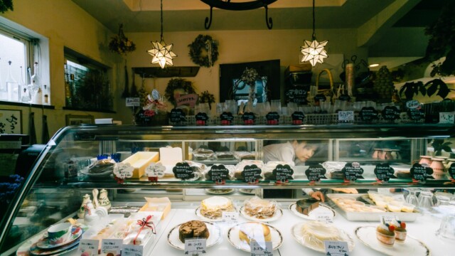 ケーキのショーケース